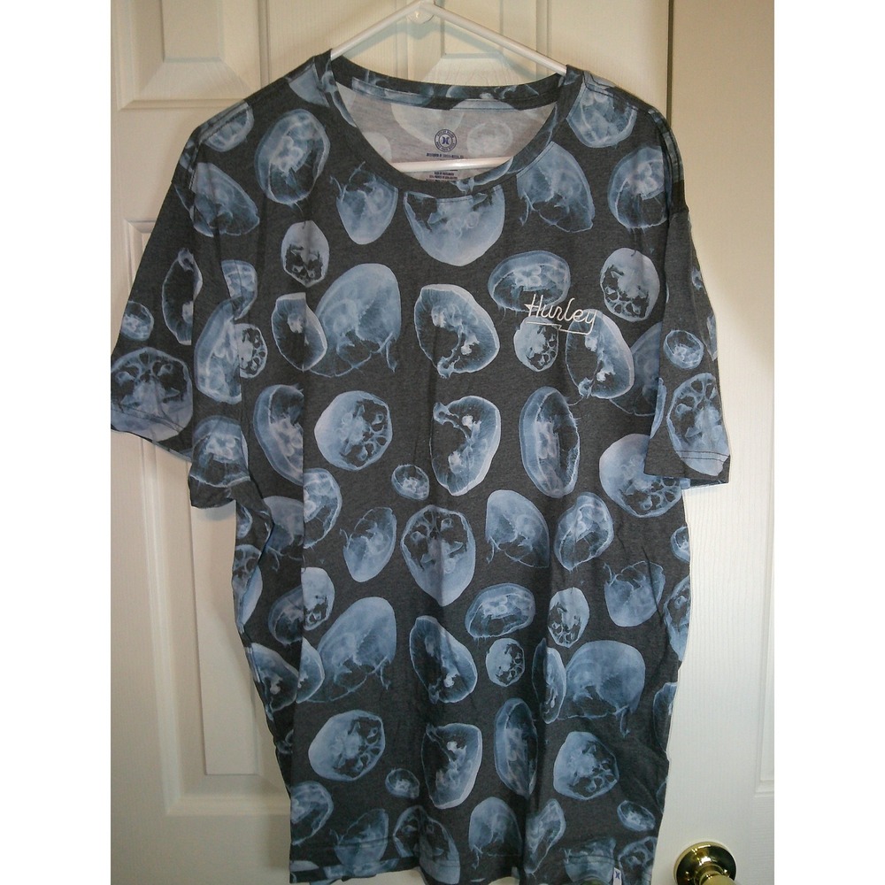 Hurley Graphic‎ T-Shirt Jellyfish Print Short Sleeve Casual Top XXL